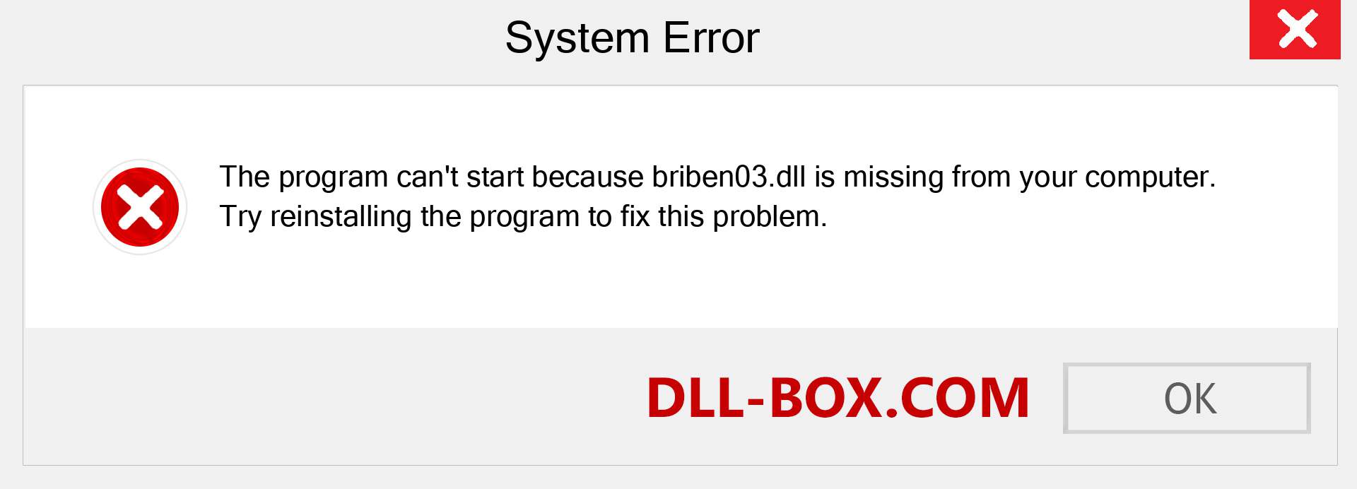  briben03.dll file is missing?. Download for Windows 7, 8, 10 - Fix  briben03 dll Missing Error on Windows, photos, images